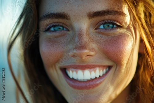 Closeup shot of a beautiful woman smiling heartily  cropped image.