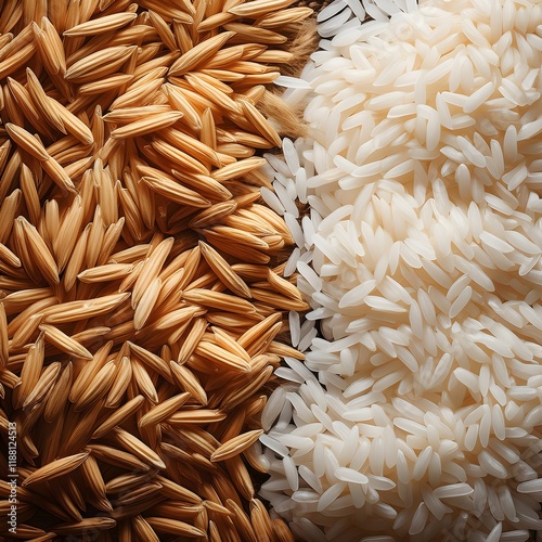 Paddy rice and white rice wallpaper details photo