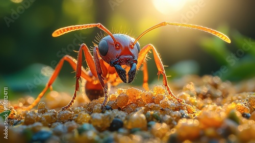 Ant Close-up: Insect on Ground photo