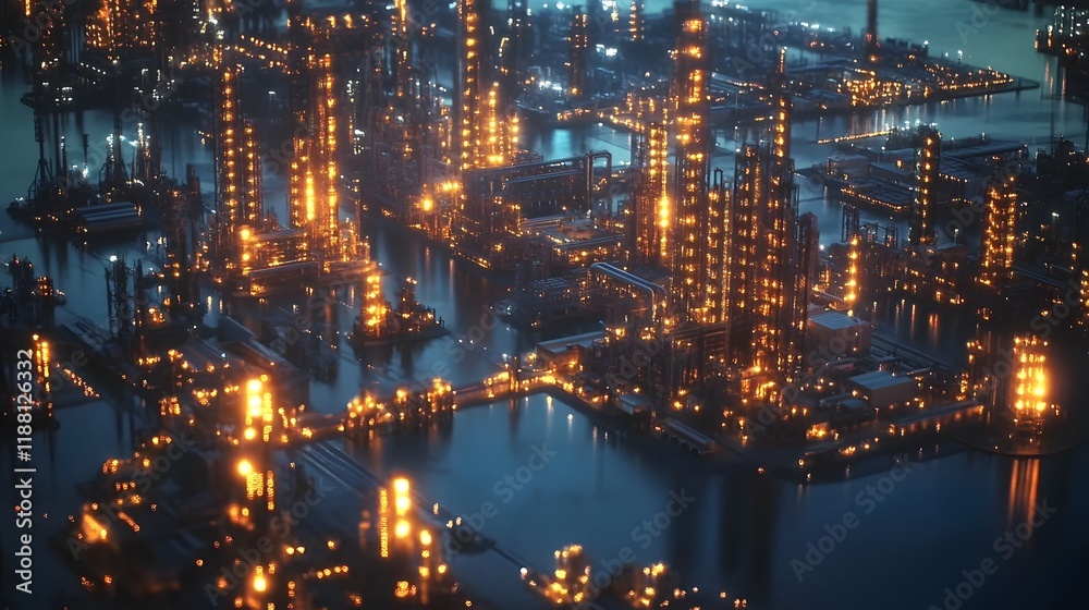 A dynamic city powered by energy infrastructure, with glowing grids, pipelines, and stock feeds showing investments in power generation A dynamic city powered by energy infrastructure, with glowing grids, pipelines, and stock feeds showing investments in power generation