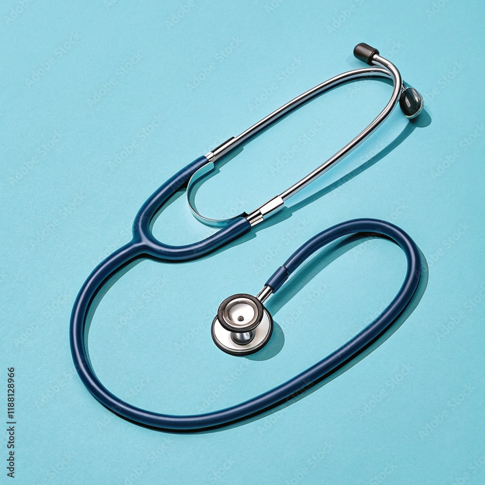 stethoscope on a blue background stethoscope on a blue background