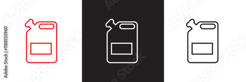 Oil can icon.   isolated on white and black background. vector illustration. EPS 10