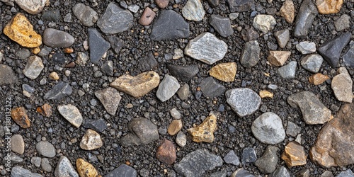 Gravel floor texture creates a unique and interesting background, perfect for various creative projects. This gravel floor texture offers versatility and depth for your design needs. photo