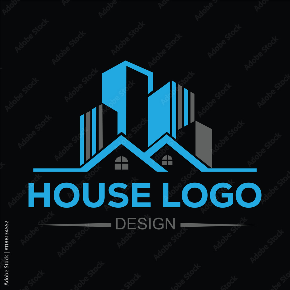 Fototapeta premium Modern house logo design - real estate, architecture, and construction branding icon