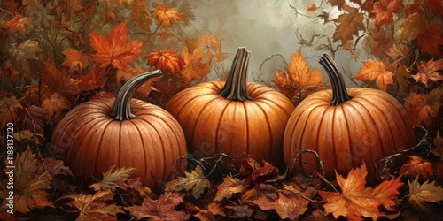 Pumpkins and gourds are essential elements for a festive Halloween celebration, creating a delightful atmosphere filled with pumpkins and gourds that capture the spirit of the season. photo