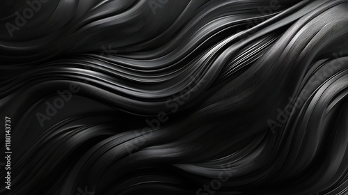 Abstract dark waves, flowing texture, elegant design, background for website or presentation photo