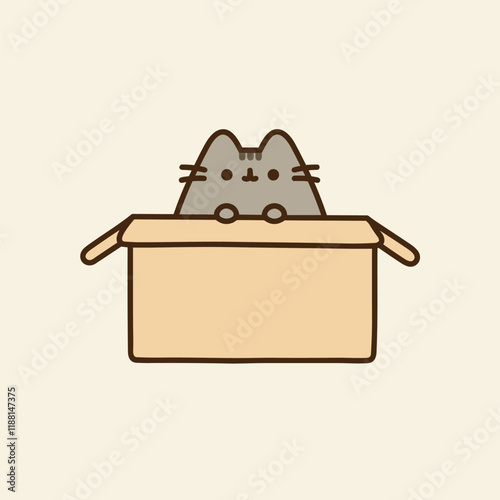 Pusheen cat in Box
