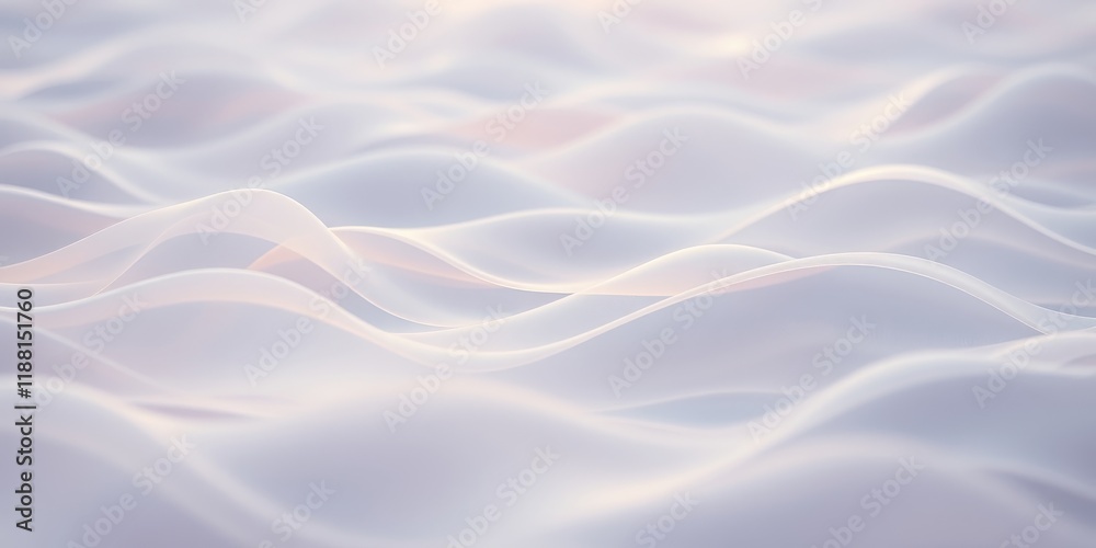 Obraz premium A gentle, flowing abstract pattern of white waves with soft, subtle highlights and a delicate, ethereal quality.