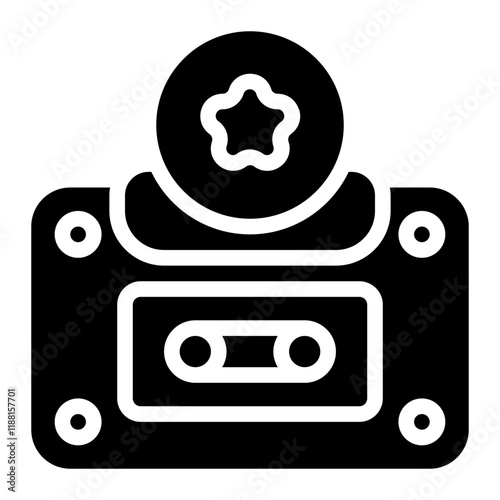 Cassette Solid Icon
