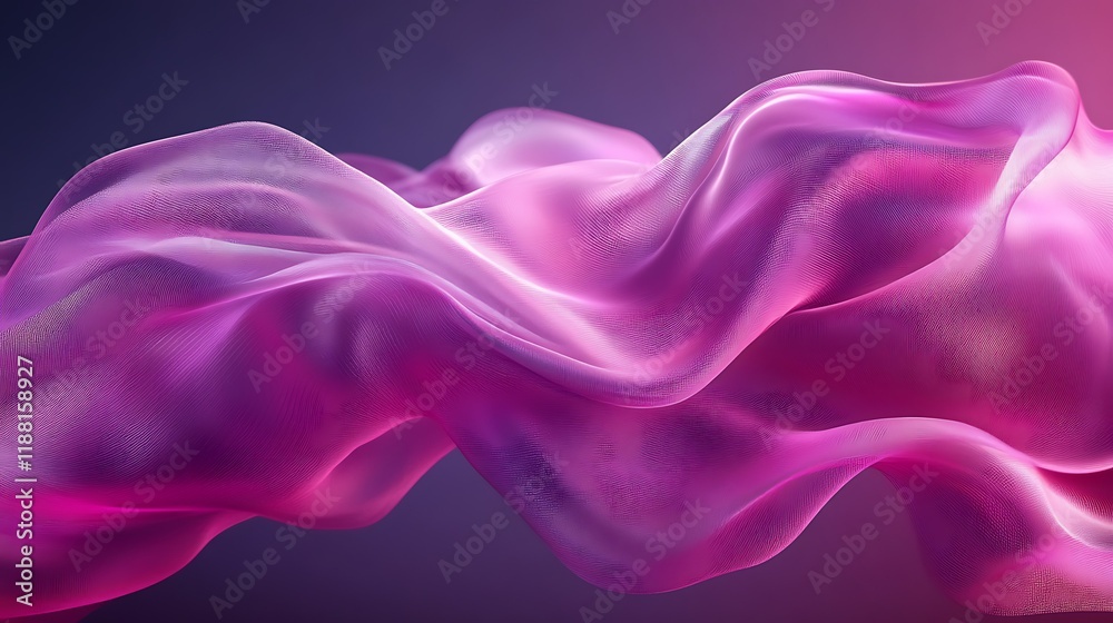 Obraz premium Pink fabric flows, abstract background, design element, website banner