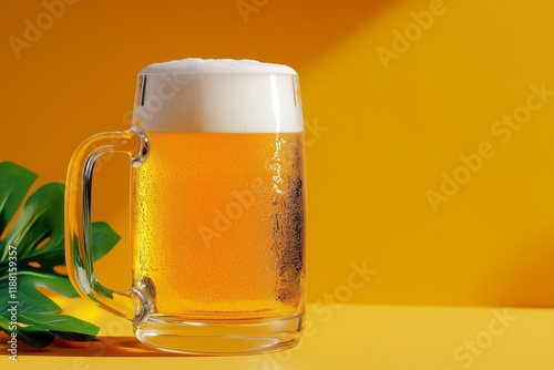 happy international beer day with delicious and fresh beer photo