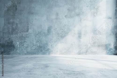 light blue gray beton background loft design  empty pure wallpaper. Copy space and top view photo