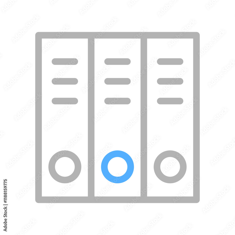 Office binders icon. Concept of organization, documentation, and archiving. Office binders icon. Concept of organization, documentation, and archiving.
