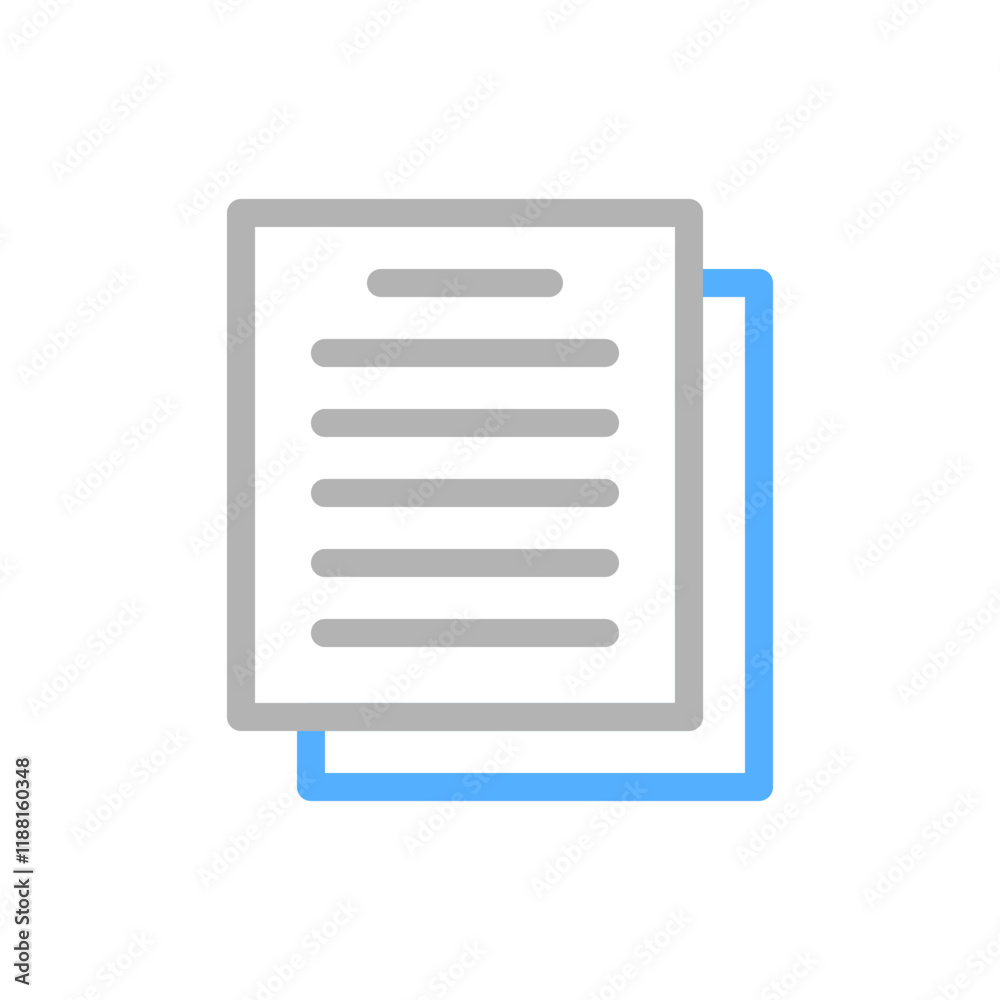 Document icon, duplicate file symbol. Concept of copy, clone, and replication. Document icon, duplicate file symbol. Concept of copy, clone, and replication.