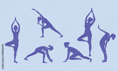 yoga pose silhouette