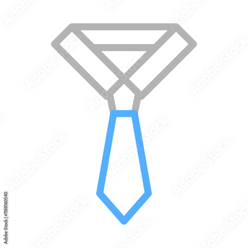Necktie icon. Concept of business, fashion, and formal wear.
