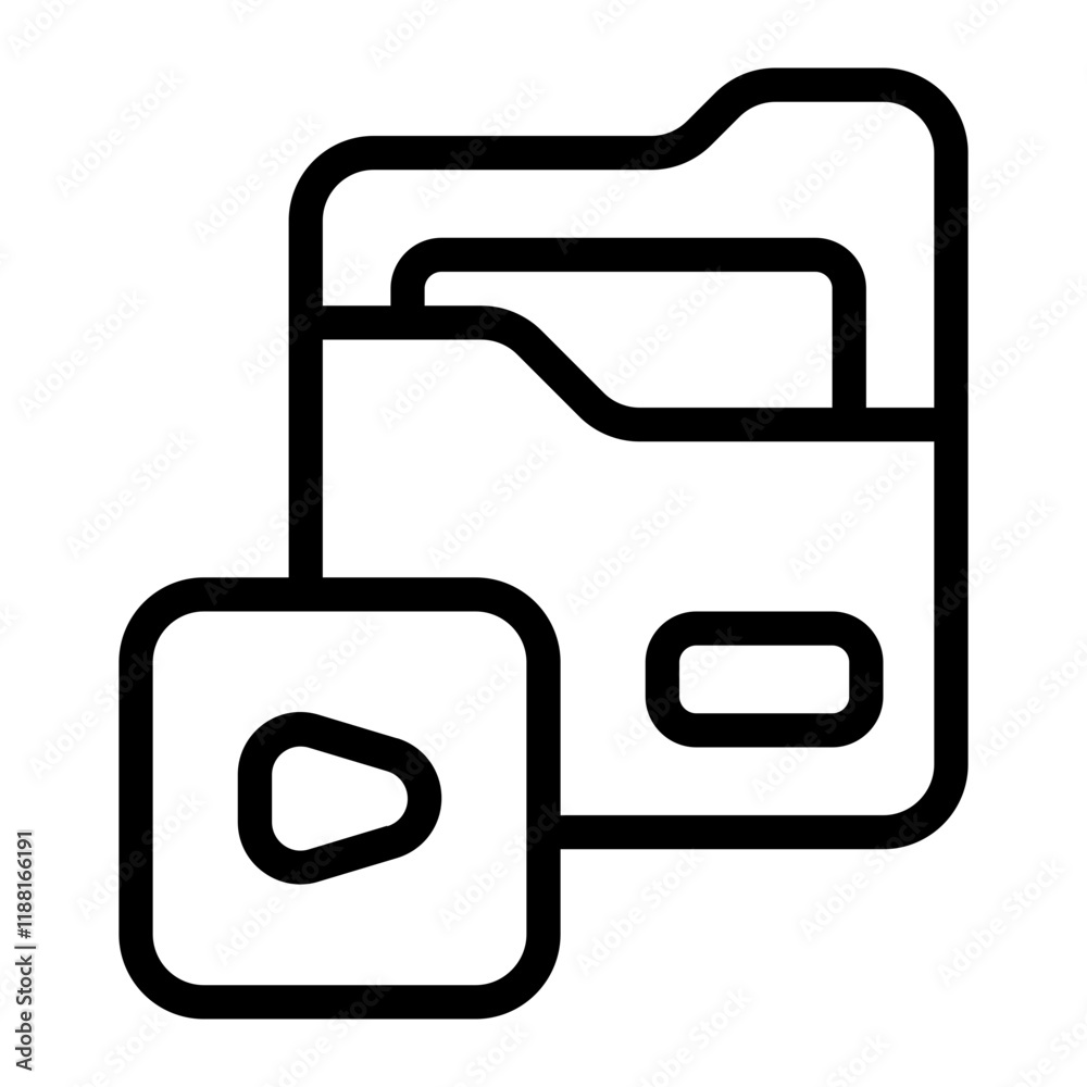 Folder Line Icon Folder Line Icon