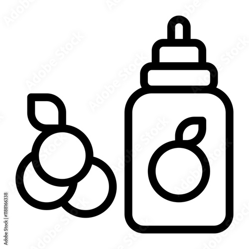 Fruit Liquid Line Icon