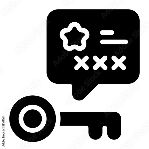 Key Message Solid Icon