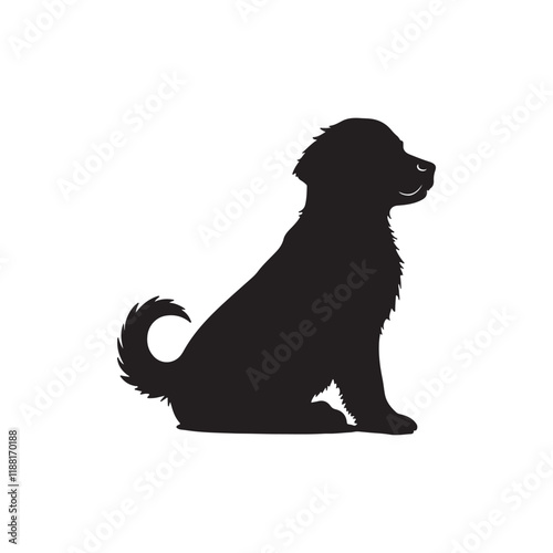 Puppy Silhouette. silhouette of a dog