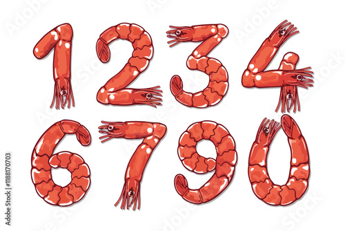  Unique Set Numbers Letter Vector Made White Background