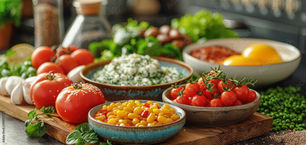 Fresh Keto-Friendly Ingredients on Wooden Board Fresh Keto-Friendly Ingredients on Wooden Board