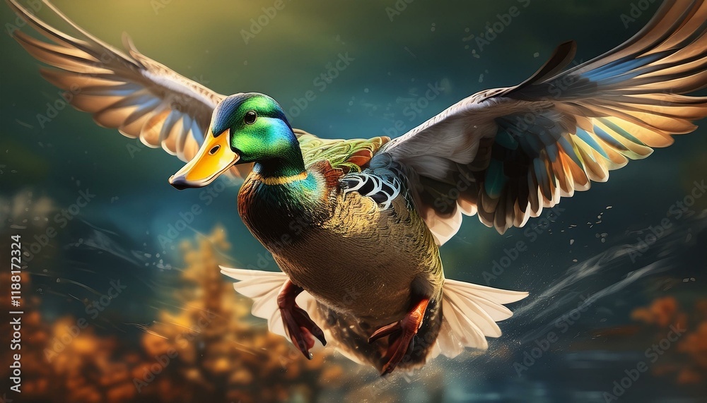Obraz premium mallard in flight