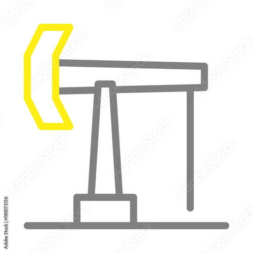Oil pump icon. Concept of energy, extraction, and petroleum industry.