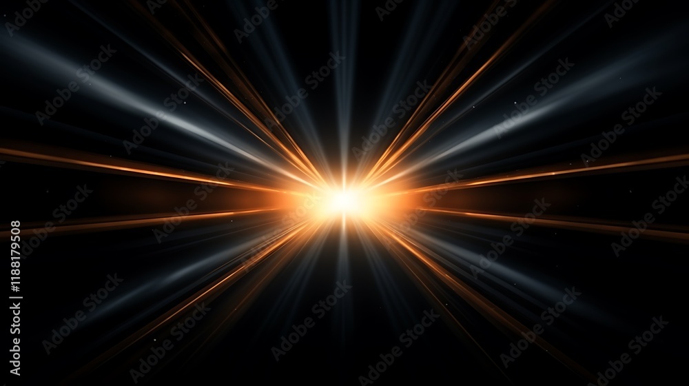 Fototapeta premium Abstract Light Rays Burst From Central Glow