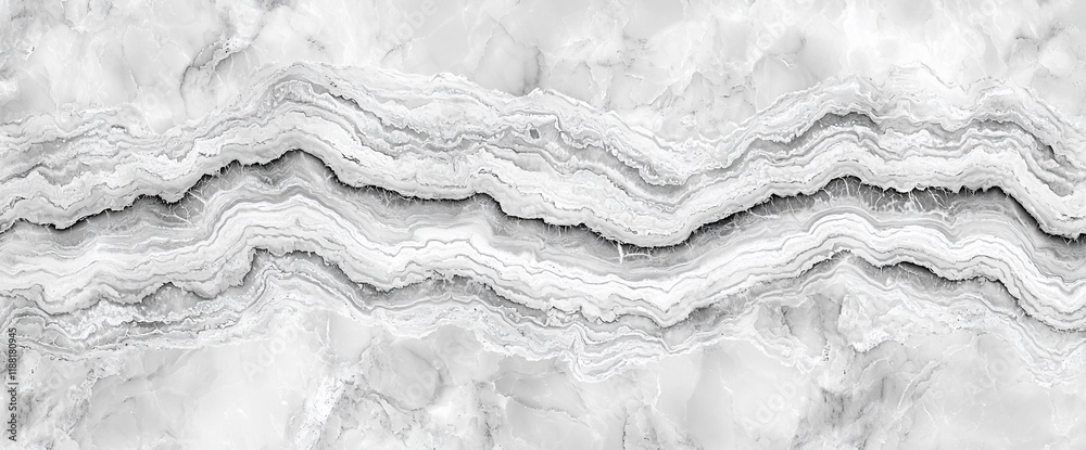 Obraz premium White marble texture with wavy lines and gray veins.