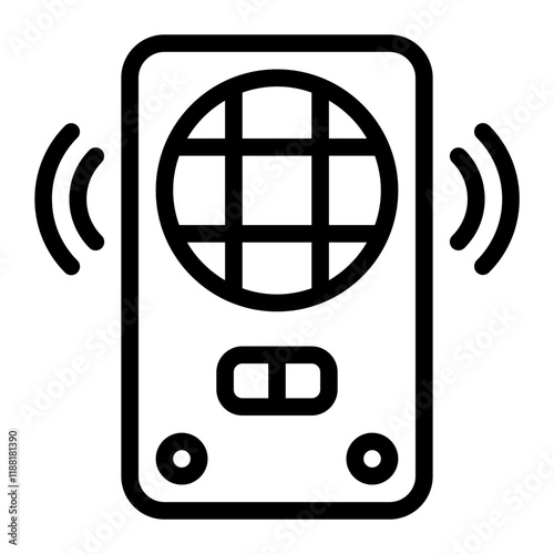 Wallpaper Mural Radio Line Icon Torontodigital.ca
