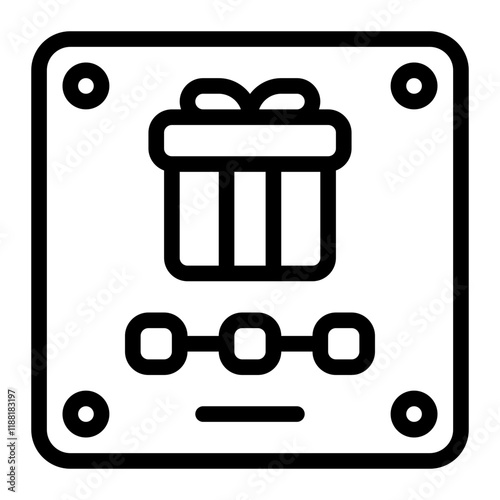 Reward Point Line Icon