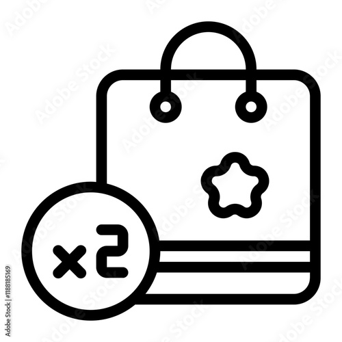 Shopping Line Icon