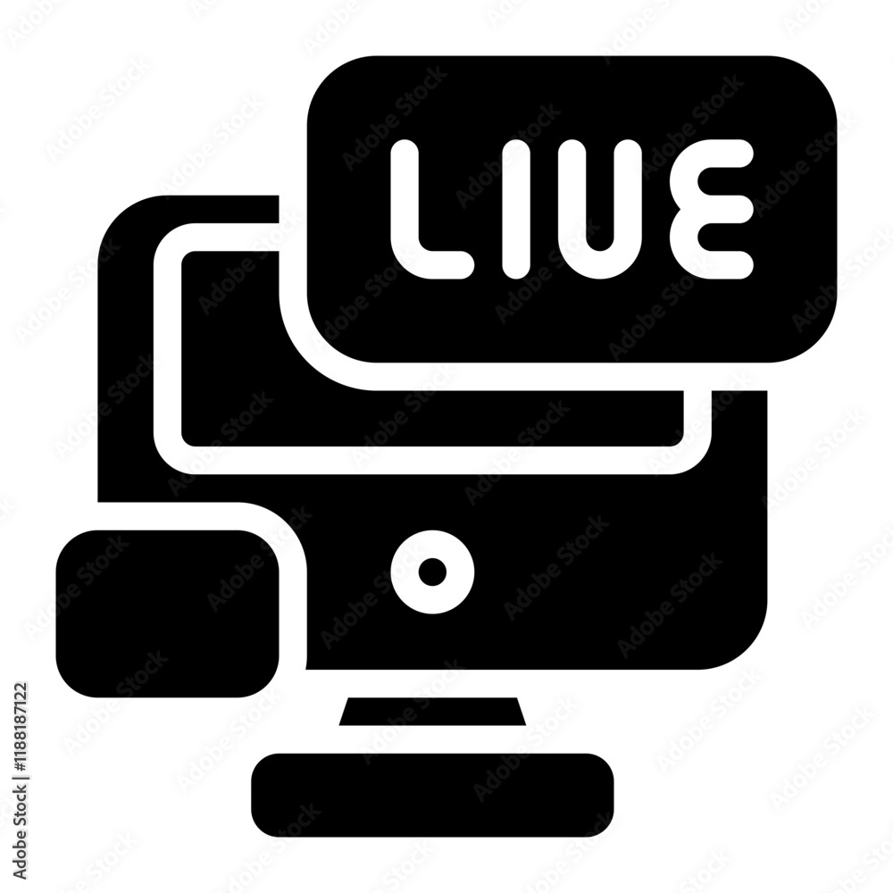 Streaming Solid Icon