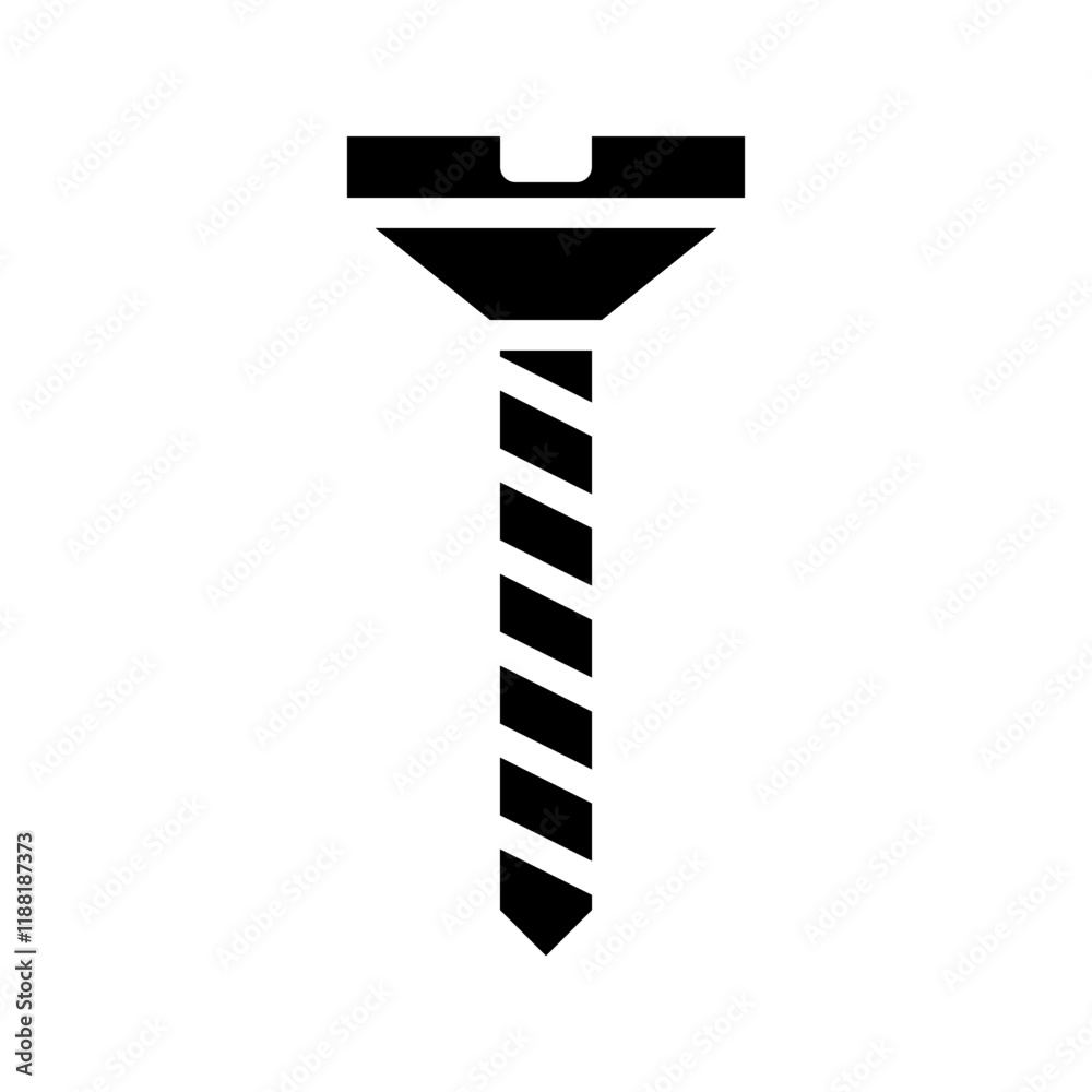 Countersunk screw icon. Concept of construction, repair, and hardware. Countersunk screw icon. Concept of construction, repair, and hardware.