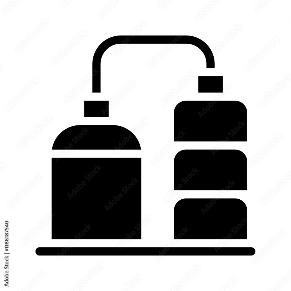 Laboratory distillation icon. Concept of chemistry, science, and experiment. Laboratory distillation icon. Concept of chemistry, science, and experiment.