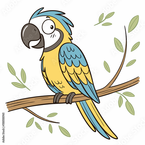 parrot on branch