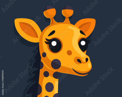 Cute Giraffe Vector Illustration For Your Design