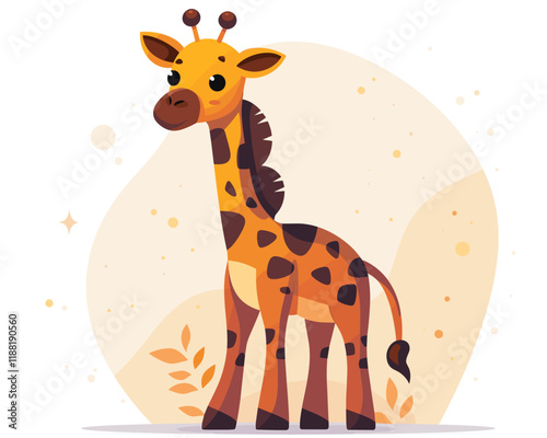 Cute Giraffe Vector Illustration For Your Design