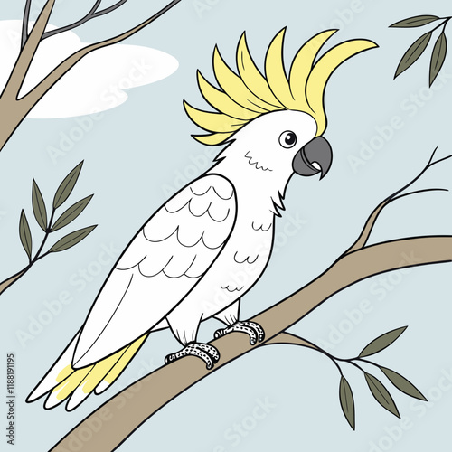illustration of a parrot