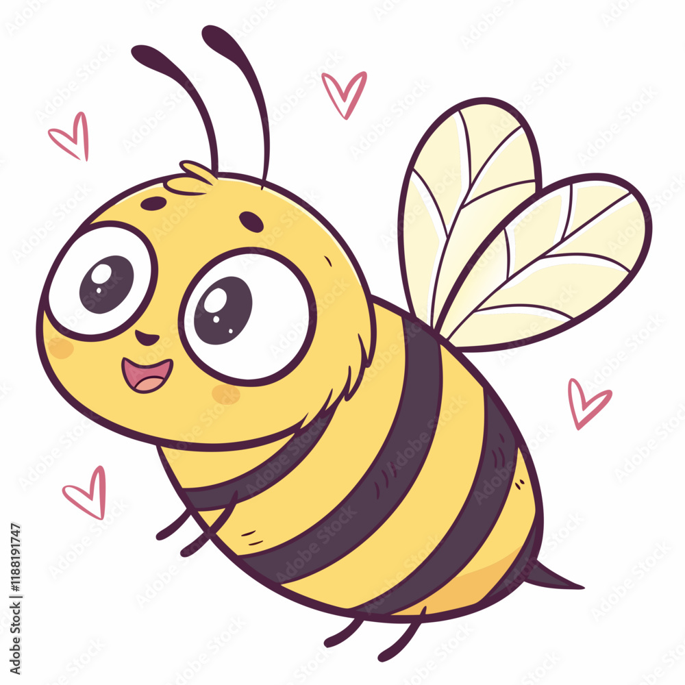 Obraz premium bee on a white