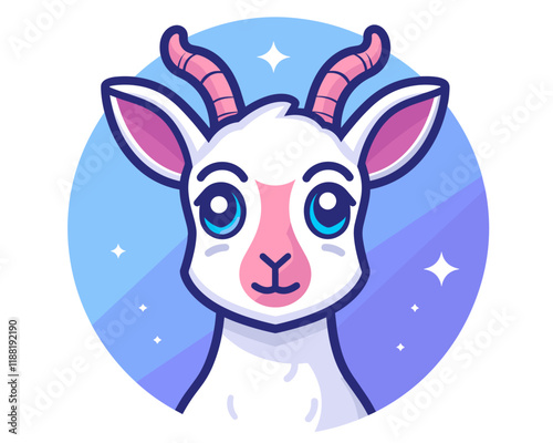 Cute Little Goat Vector Illustration For Your Design