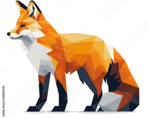 Cute fox cartoon icon. Animal zoo life nature and fauna theme. Colorful design. Vector illustration.