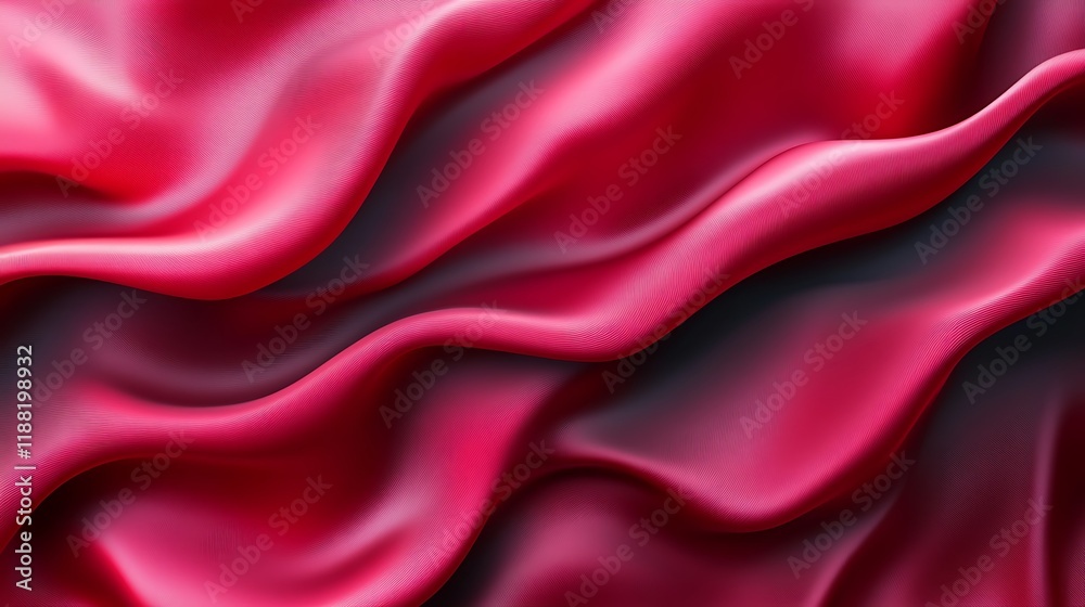 Obraz premium Red fabric waves, elegant texture, background design, website use