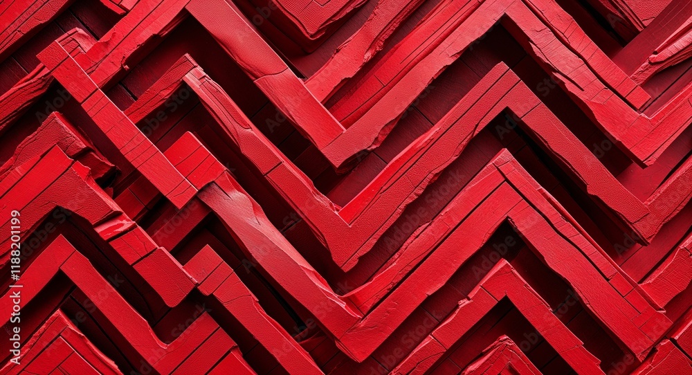 Abstract red zigzag lines overlapping each other creating texture on a red pattern background Abstract red zigzag lines overlapping each other creating texture on a red pattern background