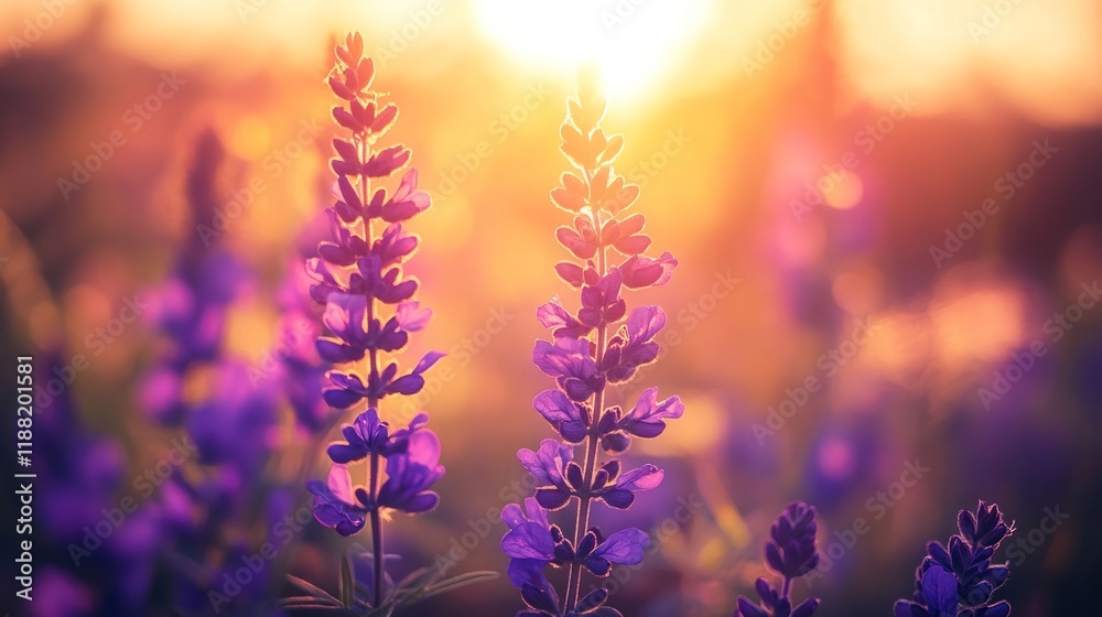 Obraz premium lavender flowers in the sun