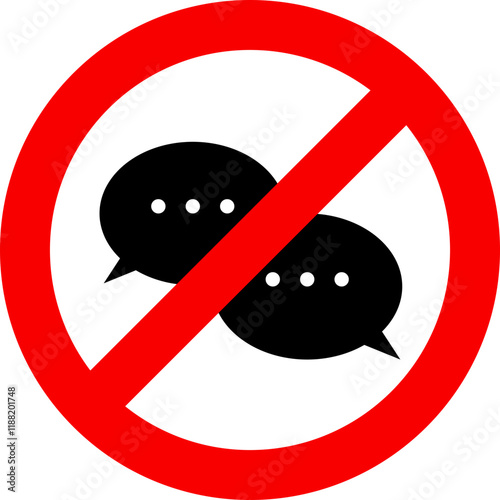 No red sign chat icon
