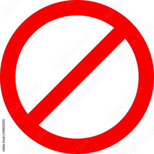 Red Sign Not Allowed. No sign icon vector transparent Free Download Red Sign Not Allowed. No sign icon vector transparent - GFXLoad