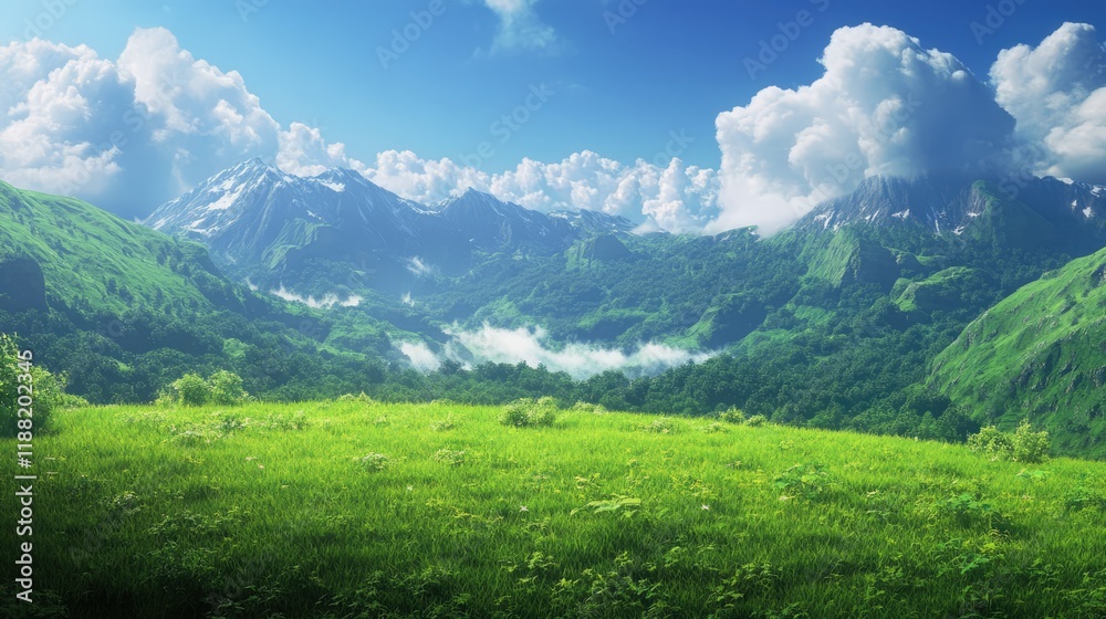 Fototapeta premium Stunning Mountain Sunrise Over Untamed Wilderness