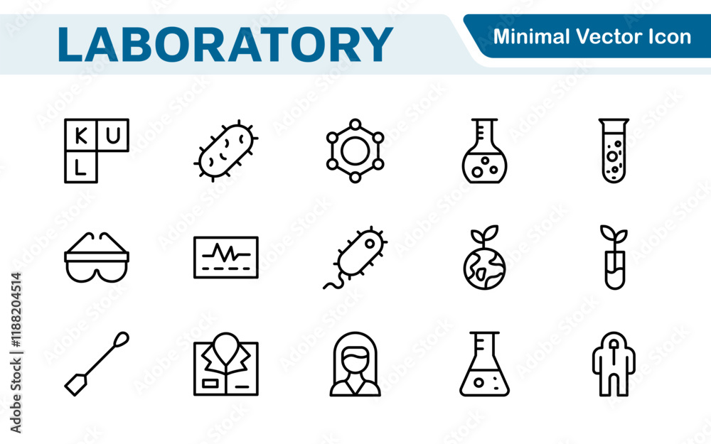 Laboratory Icon Set. A meticulously designed collection of icons for scientific research, experimentation, and research presentations to convey professionalism and innovation. Laboratory Icon Set. A meticulously designed collection of icons for scientific research, experimentation, and research presentations to convey professionalism and innovation.